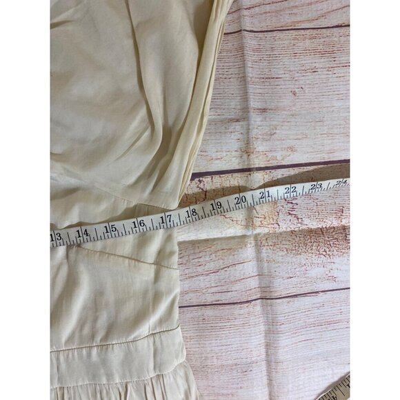 Listiele Women's Beige Bohemian Gypsy Puff Sleeve Maxi Dress - Medium - Picture 9 of 15